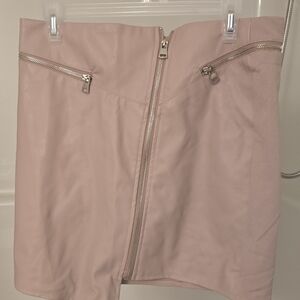 Elegant Pink Zippered Skirt